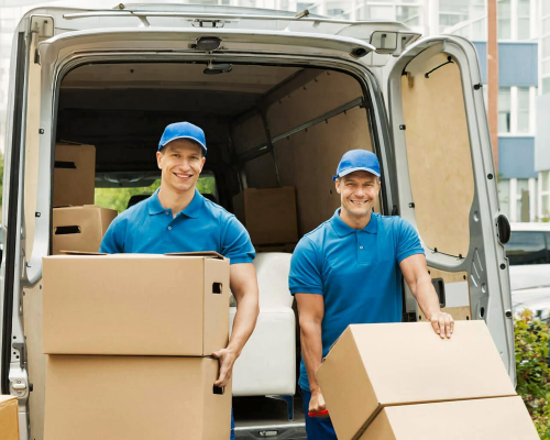 Furniture moving team protecting household items during relocation